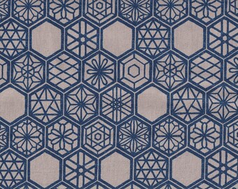 28.00 Eur/meter wax cloth laminated Japanese cotton fabric Kokka 50 cm x 110 cm Simple style blue UG576b