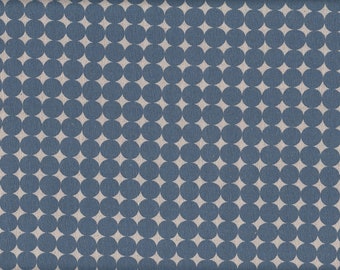 28,00 Eur/Mètre toile cirée laminée tissu coton japonais 50 cm x 110 cm pois bleu UG4047b