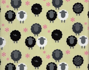 29.90 EUR/meter Waxed canvas laminated Japanese cotton fabric 50 cm x 110 cm Waxed canvas sheep lemon UP757b