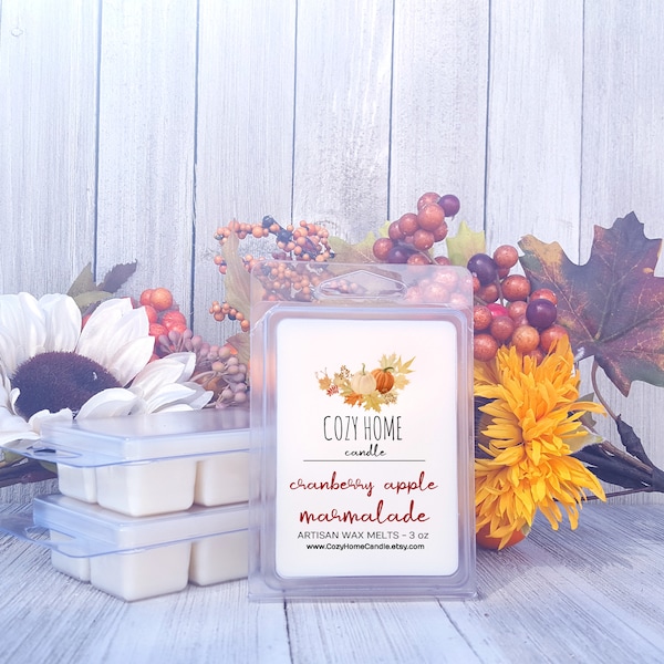 CRANBERRY APPLE MARMALADE - Fall Wax Melts | Artisan Wax Melts | Soy Wax Melts | Apple Wax Melts | Cranberry Apple Wax Melts | Autumn