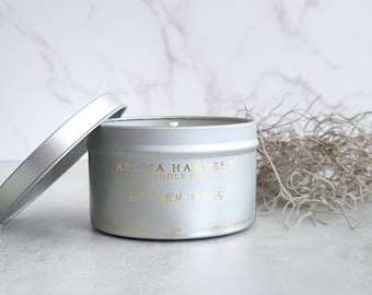 GOLDEN MOSS| Soy Candle Tin, Earthy