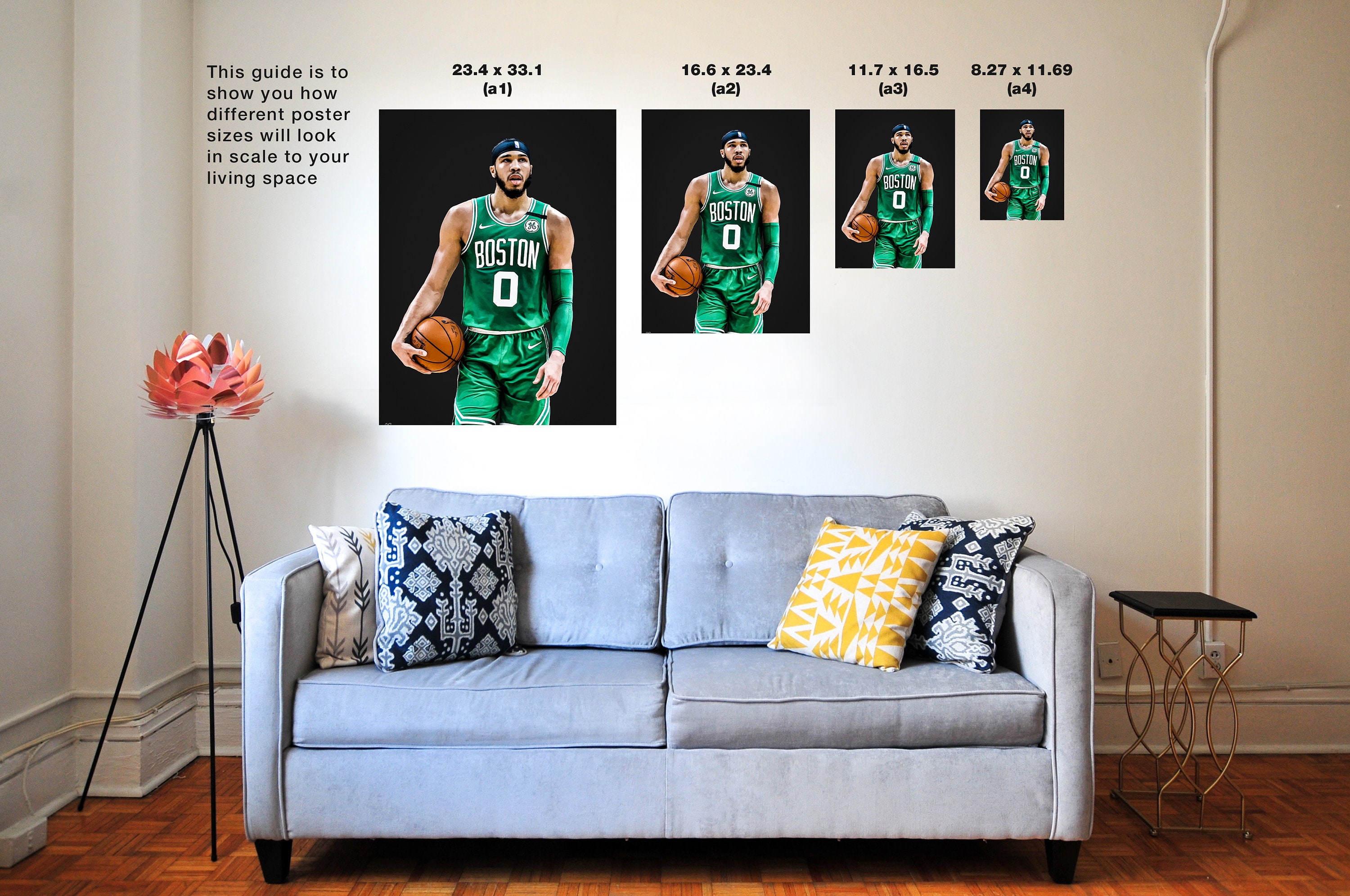Jayson Tatum Poster, Kobe & Jayson Tatum Canvas Art Poster, Inspirational  Basketball Superstar Wall Art for Office Man Cave Boys Room Home Decor