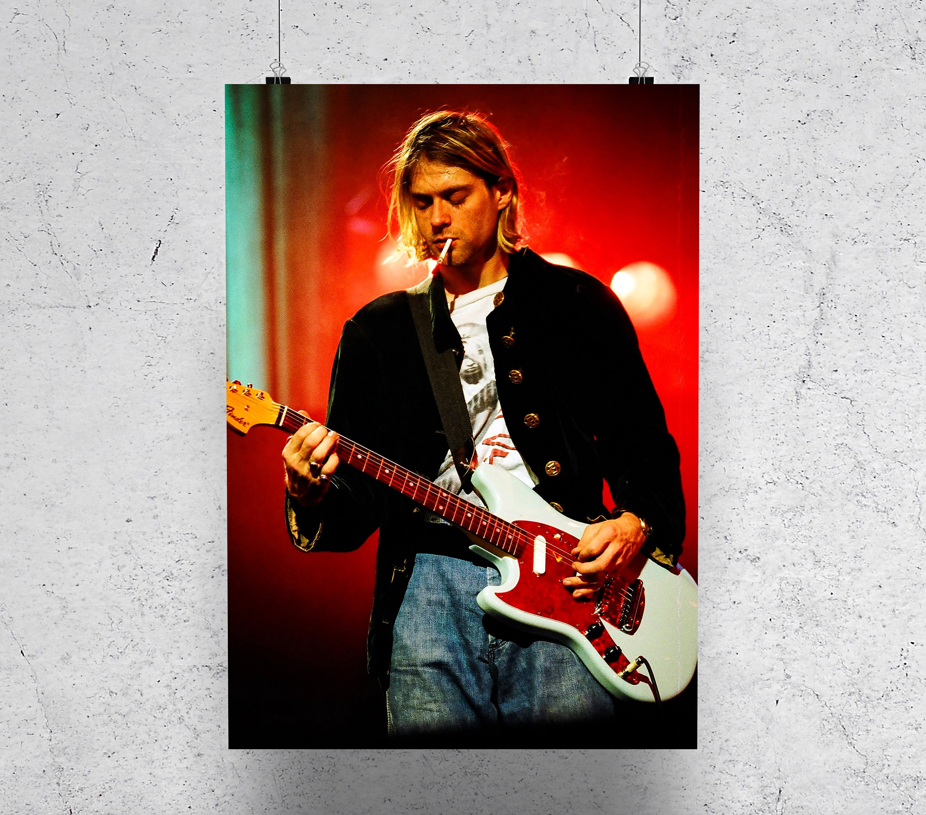 Kurt Cobain Poster Nirvana Poster Music Print Nirvana Art Etsy Australia