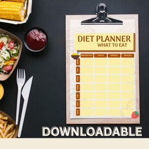 Tygodniowy plan posiłków do wydrukowania w formacie PDF | Przygotowanie posiłków | Cyfrowy plan posiłków do pobrania | Tygodniowy plan menu | Wydrukowany plan posiłków