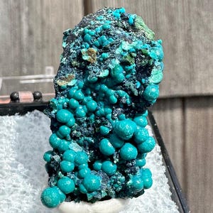 Chrysocolla on Quartz from Tentadora Mine, Peru