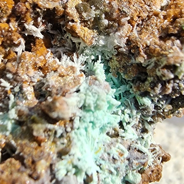 Rare Chrysocolla with Chlorargyrite from Blue Bell Mine, California