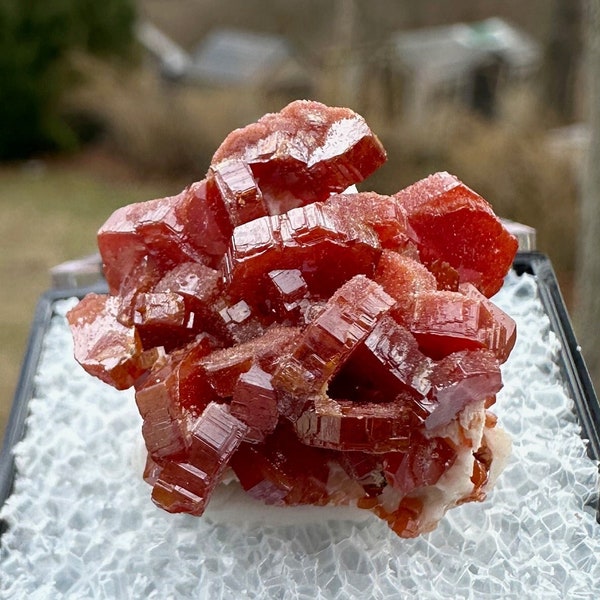Vanadinite Crystal Cluster from Morocco