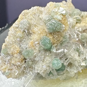 Fluorescerande Cookeite med kvarts från Arkansas, USA