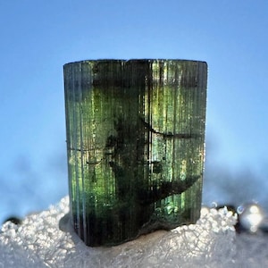 Green Tourmaline Crystal from Itinga Brazil