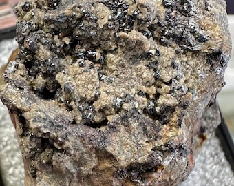 Tennantite Crystals on Matrix from Walton. Nova Scotia