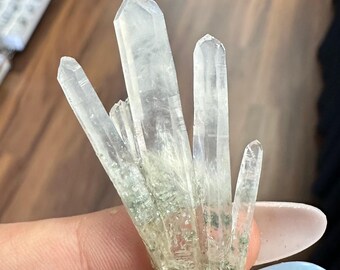 Chlorite in Quartz Crystal Spray from Santander, Colombia