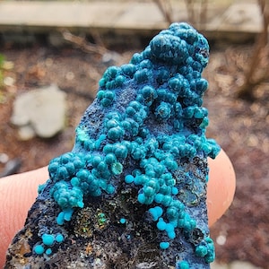 Chrysocolla on Quartz from Tentadora Mine, Peru