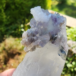 Yaogangxian Fluorite on Quartz from Yaogangxian Mine, China