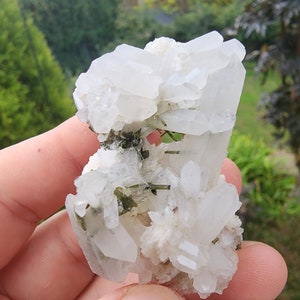 Green Tourmaline in Quartz from Minas Gerais, Brazil