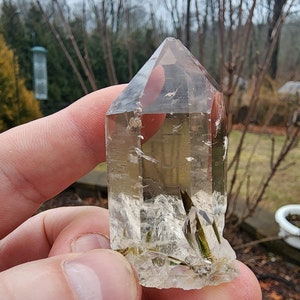 Green Tourmaline in Quartz from Minas Gerais, Brazil