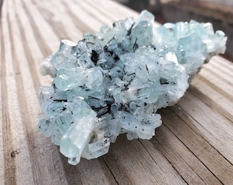 Aquamarine with Black Tourmaline from Erongo Mountains, Namibia