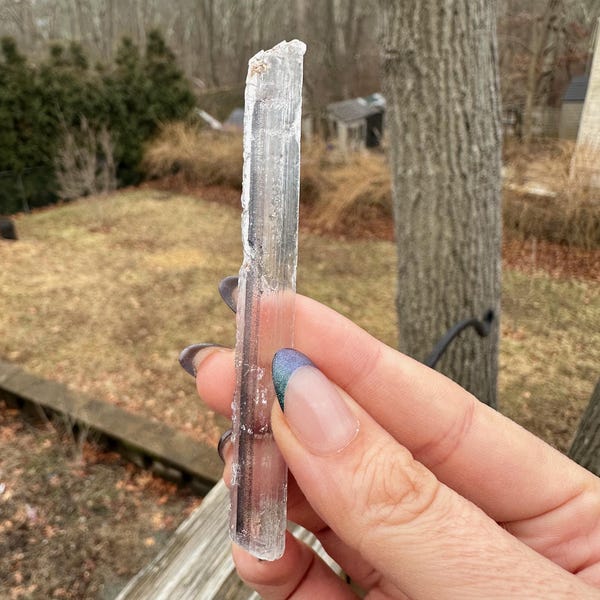 Hematite Included Selenite Crystal from China