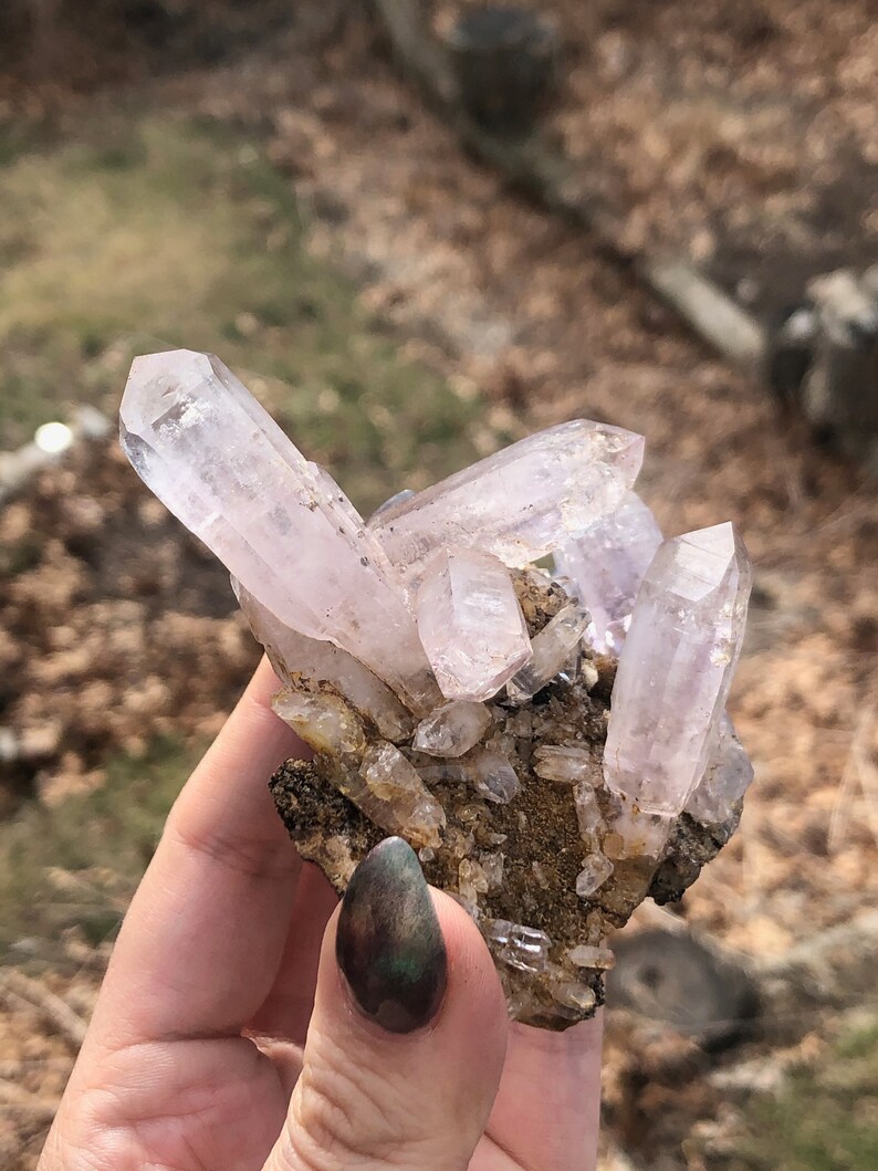 Vera Cruz Amethyst Crystal Cluster on Matrix from Mexico