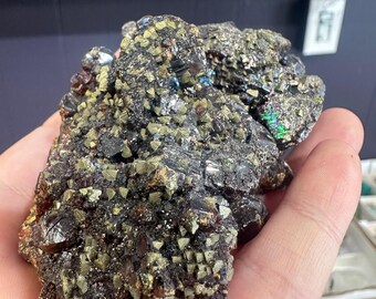 Iridescent Sphalerite with Chalcopyrite from Tri State District USA