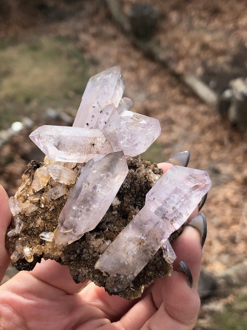 Vera Cruz Amethyst Crystal Cluster on Matrix from Mexico