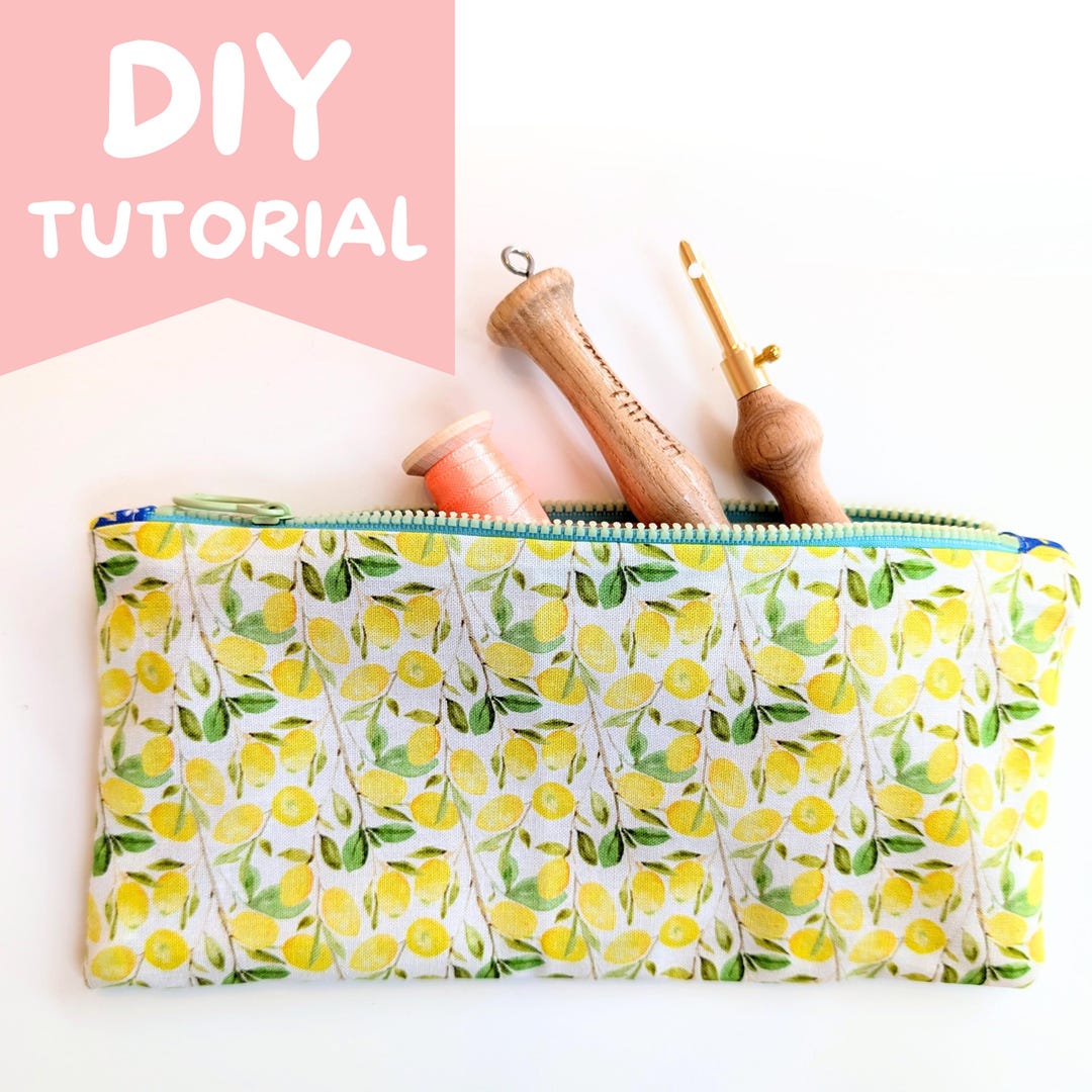 Easy Zipper Pouch Sewing Pattern & Tutorial | PDF Download | Beginner ...