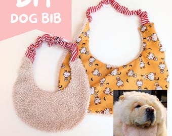 Patrón de costura para babero de perro DIY / Babero ajustable para mascotas (PDF)