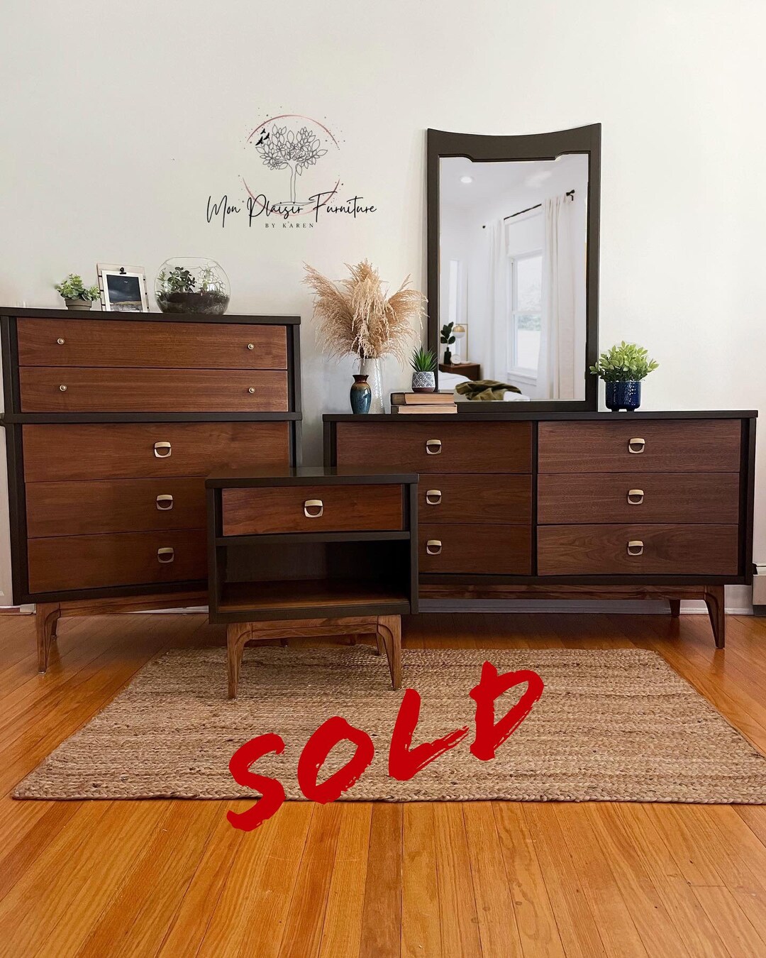 Mid Century Modern Bedroom Set - Etsy