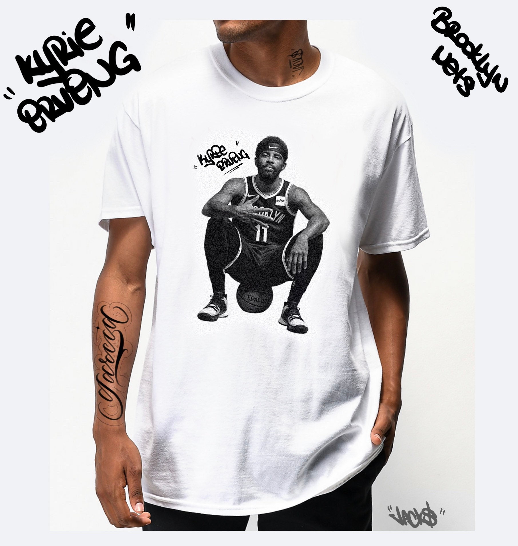 Kyrie Irving Nba Brooklyn Nets Vintage Graphic T-shirt