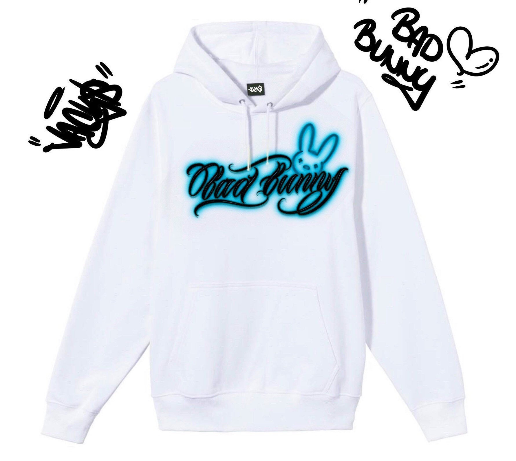 Bad Bunny Hoodie Etsy