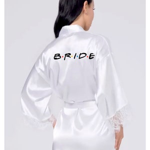 Friends Bridesmaid Robes, Bridesmaid Robes, Bridal Party Robes, Satin Robes, Wedding Robes, Bridesmaid Gifts, custom robes, Dressing gown, image 7