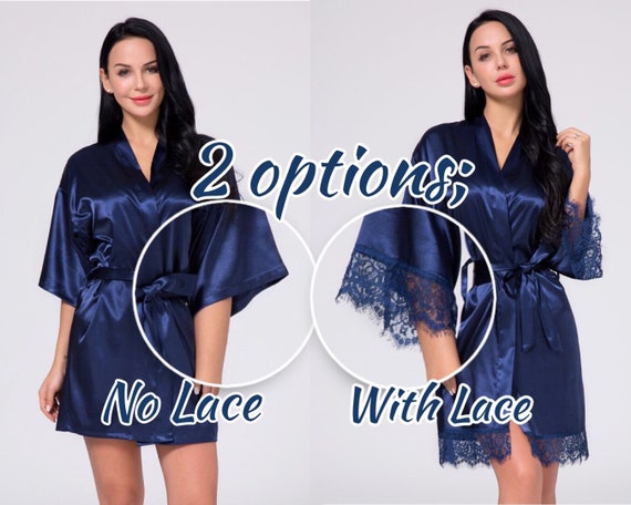 navy blue bridesmaid robes