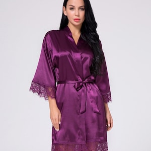 Purple Bridesmaid Robes, Purple Wedding Robes, Purple Bridal Party ...