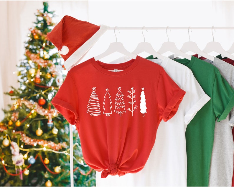 Christmas Trees Shirt Christmas Tree Tshirt Christmas Shirts Etsy