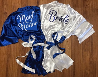 Bridesmaids Robes, Bridal Party Robes, Wedding clothes Robes, Dressing Gown, Bridesmaid Gifts, Personalized Robes, Bridemaid Robe,Satin robe