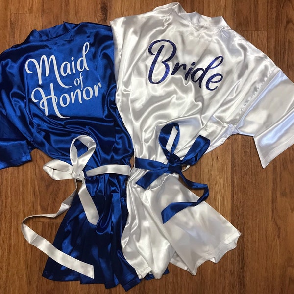 Bridesmaids Robes, Bridal Party Robes, Wedding clothes Robes, Dressing Gown, Bridesmaid Gifts, Personalized Robes, Bridemaid Robe,Satin robe