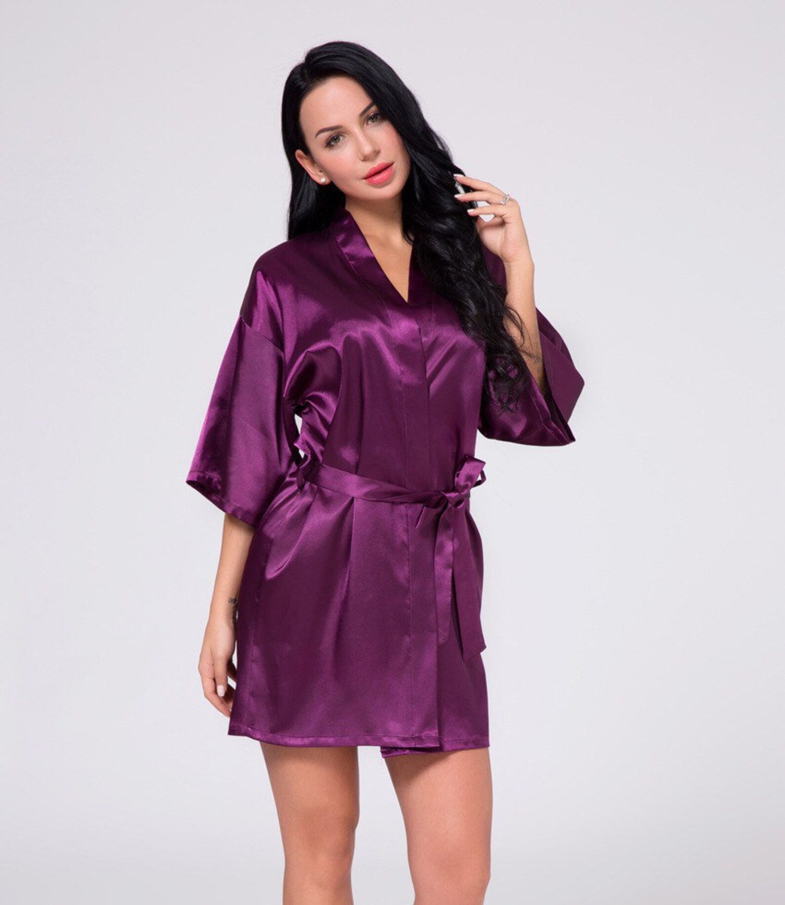 Purple Bridesmaid Robes Purple Wedding Robes Purple Bridal Etsy