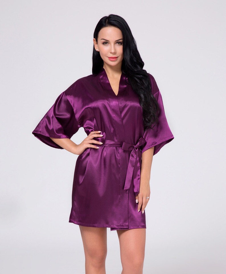 Purple Bridesmaid Robes Purple Wedding Robes Purple Bridal Etsy