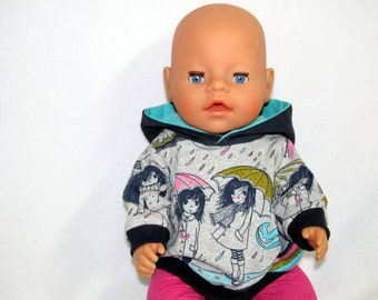 2 piece doll set size 43 cm doll clothes hoodie + pants