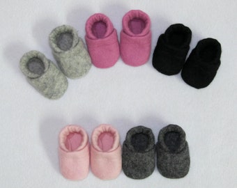 Doll slippers size. 36 cm wool felt (EN71 standard) doll shoes