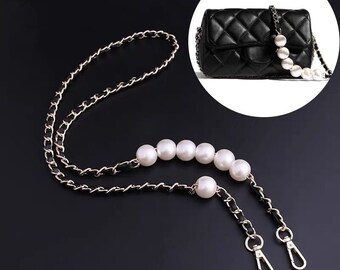 pearl handbag strap
