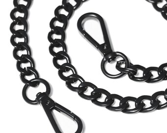 black chain strap