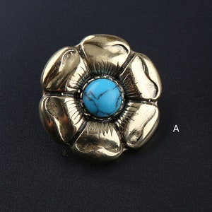 Copper Turquoise De Fleur Rivets Studs Leather Craft Decorative Rivet, M-093