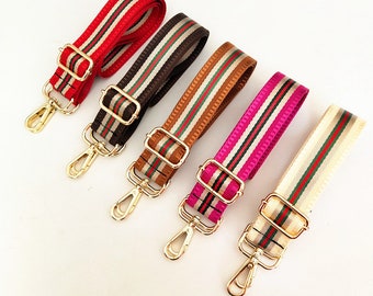 Handbags Strap Striped Dot Design National Buckle Canvas Bag Straps Trendy Easy Holding Shoulder Straps Qn385 beige arrow Handbags Strap Striped Dot Design National Buckle Canvas Bag Straps Trendy Easy Holding Shoulder Straps Qn385 beige arrow