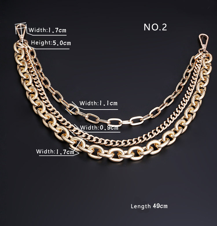 Gold Multi Color Purse Chain Strap – Forari