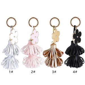 A Piece of Lenght 6.7" PU Leather Tassels Key Chain,Tassel charm DIY tassels for bags purses jewelry,Handbag accessories,JD-2094