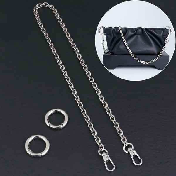 Silver High Quality Purse Chain, Metal Shoulder Handbag Strap, Replacement Handle Chain, Metal Crossbody Bag Chain Strap,JD-1853