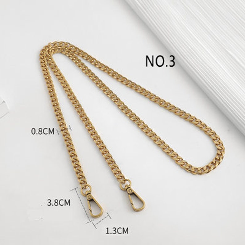 Old Gold High Quality Purse Chain Strap,Alloy and Iron, Metal Shoulder Handbag Strap,Purse Replacement Chains,bag accessories, JD-2716 image 8