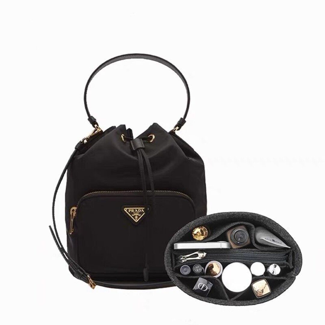 prada bucket bag organizer