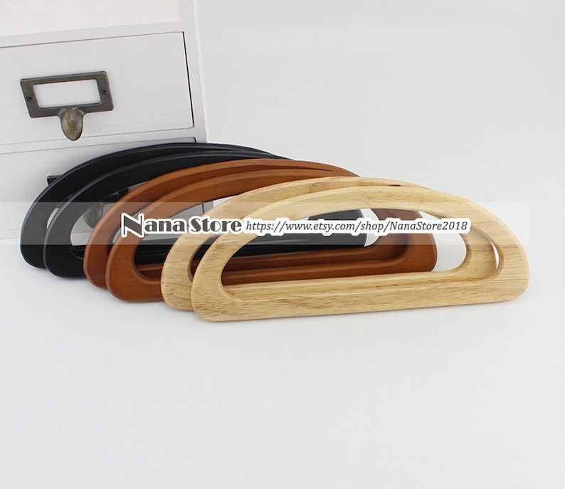 A Pair of 24 9cm Wooden Handles for Bag Handcraft Material Etsy