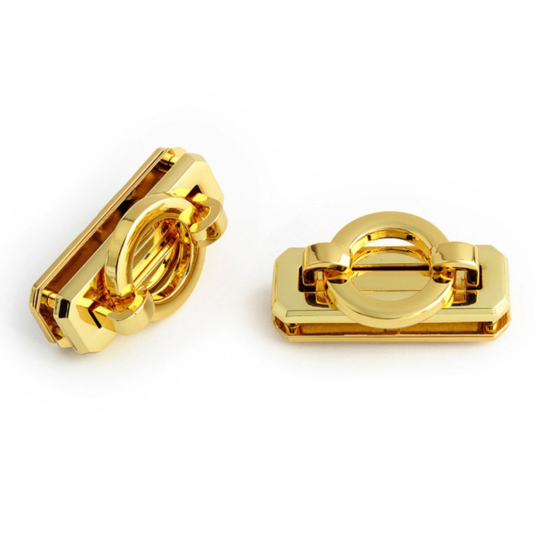 1pc K Gold Metal Purse Lock Turn Lock Twist Lock Handbag Purse Bag Making Supplies Hardware ,PJ